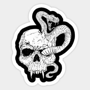 Skull And Snake Sticker